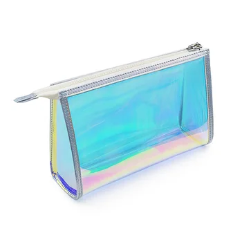 

Laser Makeup Pouch Women Cosmetic Bag Waterproof PVC Material Transparant Travel Organizer Toiletry Lady Makeup Case