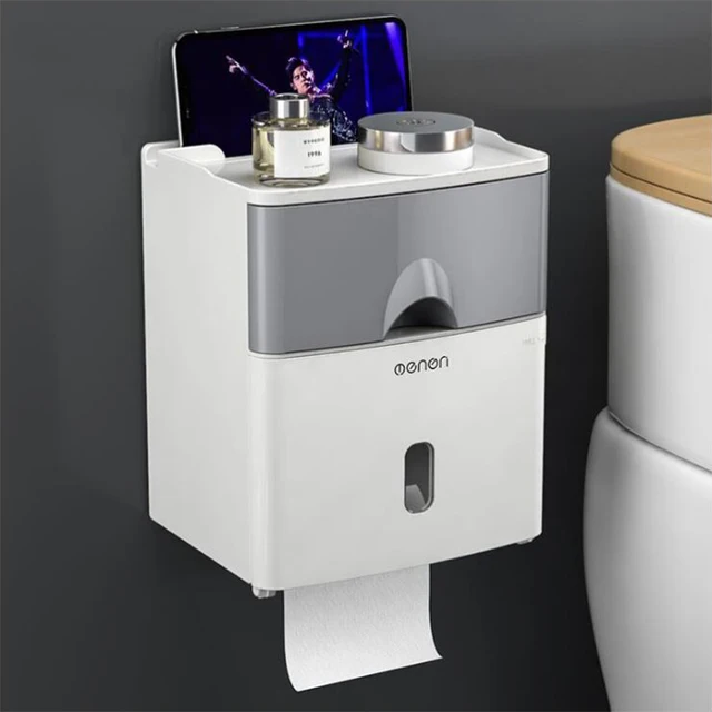 Multifunction Toilet Paper Holder Waterproof Toilet Tissue Storage Box Creative Wall Mount Bathroom Product Bathroom Accessories 1