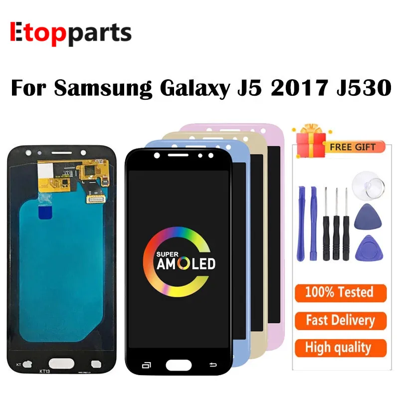 OLED J530 ЖК дисплей для Samsung Galaxy J5 2017 J530F SM + сенсорный экран дигитайзер в сборе