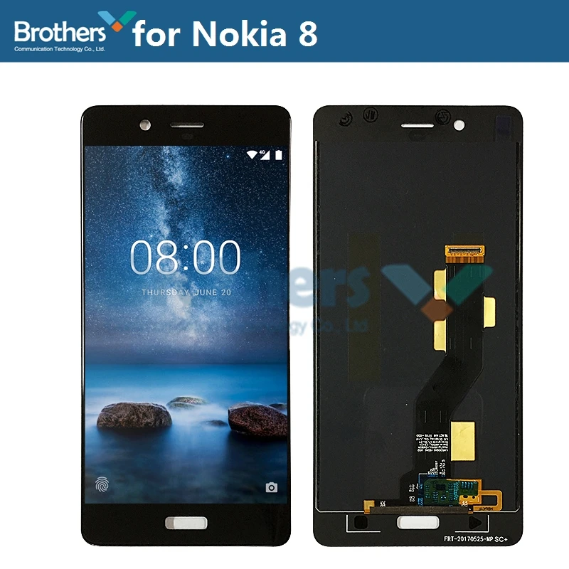 Schermo Lcd Per Nokia 8 Display Lcd Per Nokia 8 Assemblaggio Lcd Touch Screen Digitalizzatore Telefono Ta-1004 Ta-1012 Ta-1052