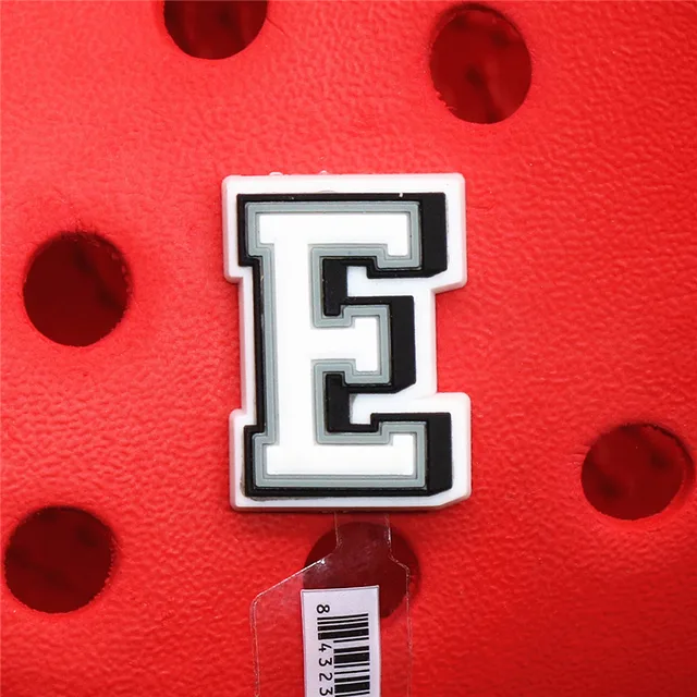 Original PVC Shoe Buckle Accessories DIY Combination English Alphabet Shoes Decoration Jibz for Croc Charms Bracelets Kids Gifts U165-E