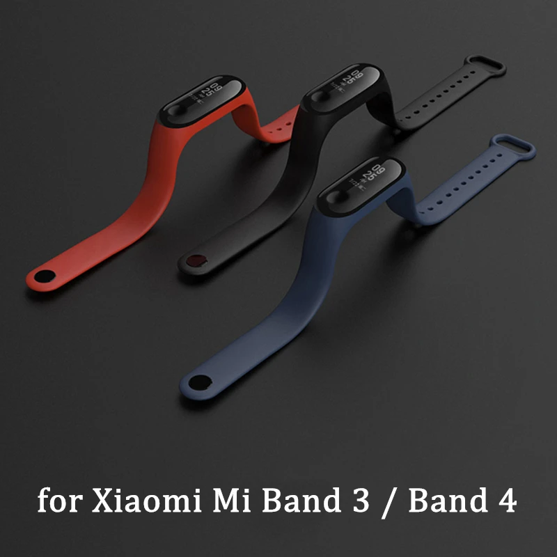 Силиконовый ремешок для часов Xiaomi Mi Band 5 4 Band3 браслет mi band Сменный ремень смарт