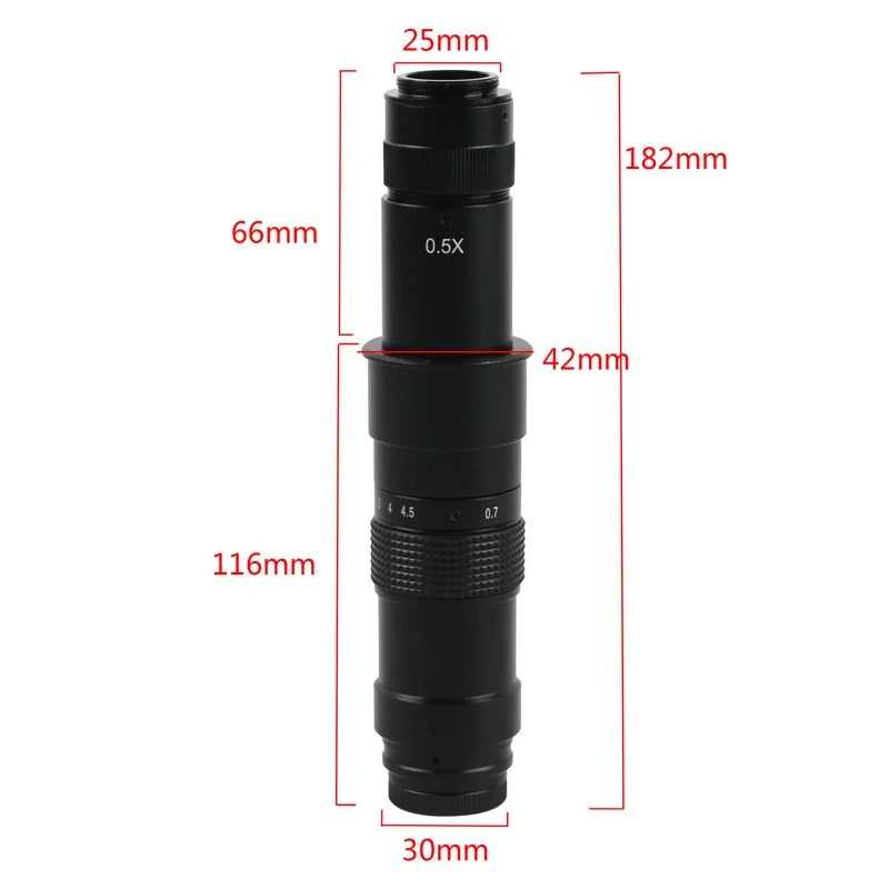  Adjustable Magnification 180X 360X 300X 600X 25mm Zoom C Mount Lens For HDMI VGA USB Industry Video