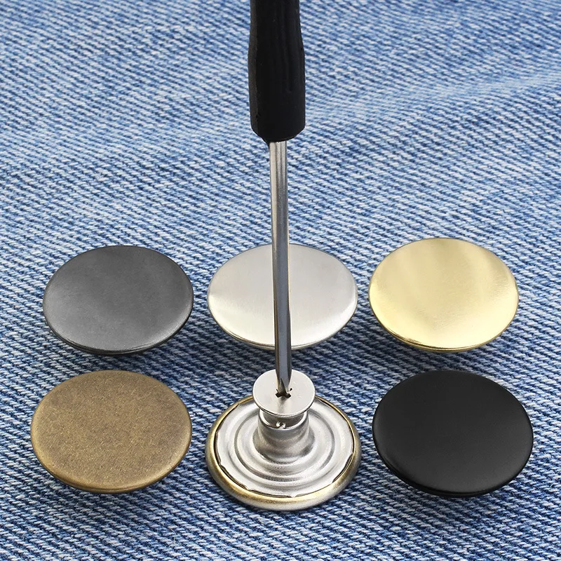 10pcs Screw-free Jeans Buttons Adjustable Detachable Buttons Change Pants Waist Circumference Waist Buckle Set With Box 3