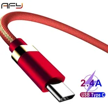 AFY крем кабеля для передачи данных кабель USB type-C c функцией быстрой зарядки кабель для oneplus 6t samsung s9 Кабо-Тип C мобильного телефона Зарядное устройство Проводной Тип C 1M Кабель Denim