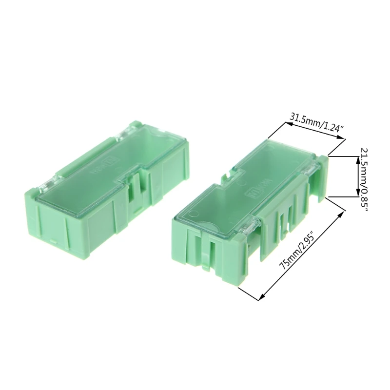 Details about   Mini SMD SMT Electronic Box IC Electronic Components Storage Case 75x31.5x21.5mm 