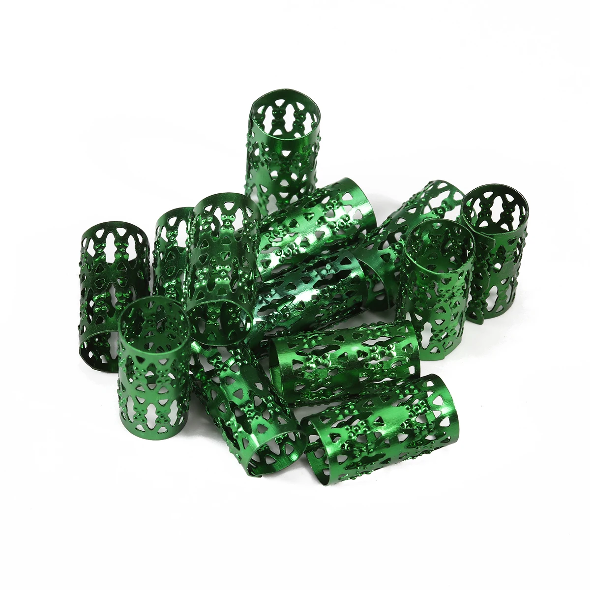 100pcs Gold/silver Color Metal Tube Hair Braid Dread Dreadlock Beads Adjustable Hair Braids Cuff Clip 7/9mm Hole Micro Ring Bead
