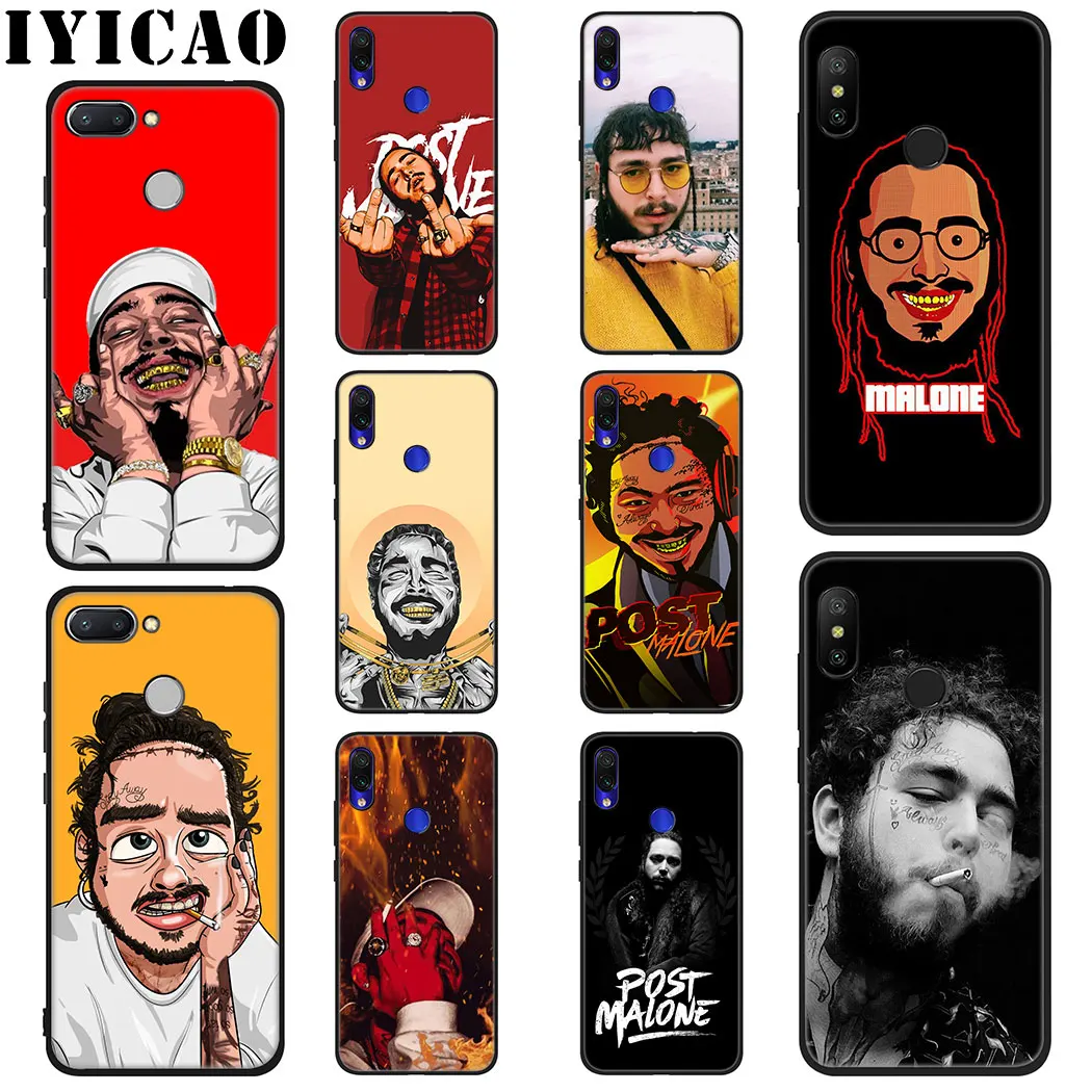 IYICAO Post Malone Soft Silicone Case for Xiaomi Redmi K20 6 Pro 7 7A 6A 5 Plus 5A 4A 4X S2 Go |