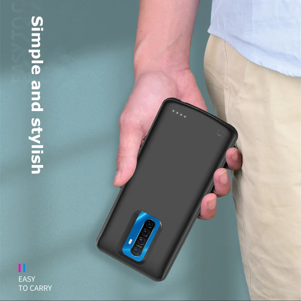 Portable Charger Cover For OPPO Reno 2Z Battery Cases 6800mAh Backup Power Bank Cover for OPPO Realme X2 Pro Charging Case