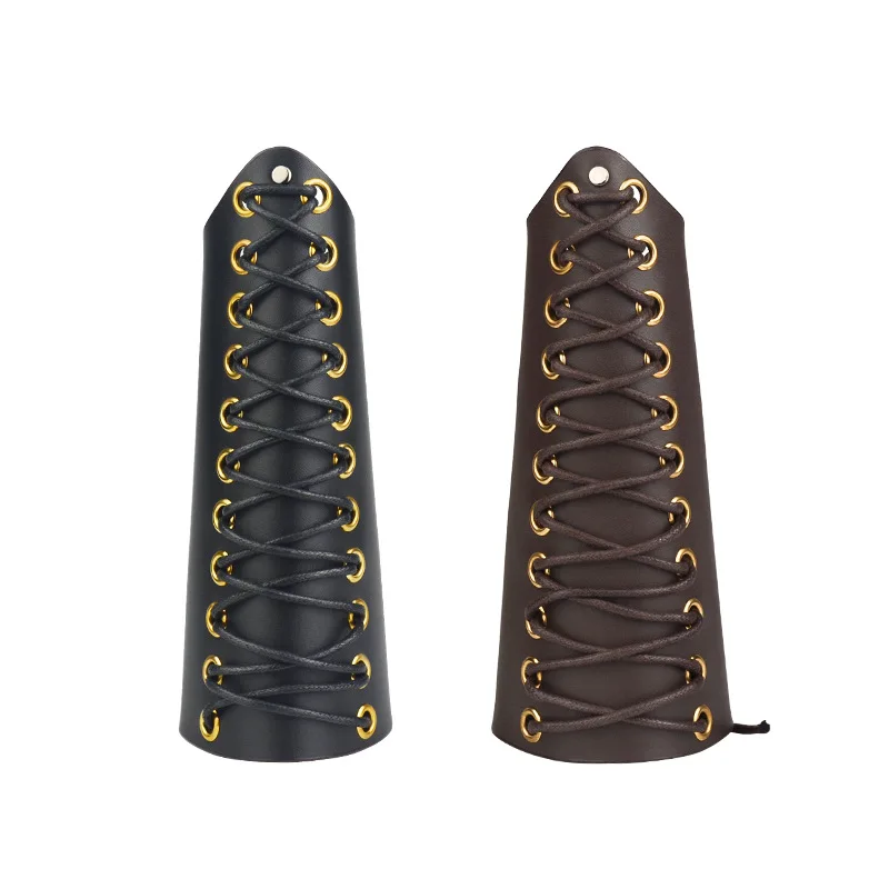 

Men Medieval Armor Gloves Wide Cuffs Bracers Steampunk Warrior Gauntlet Renaissance Knights Templar Leather Cosplay Wristband