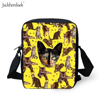 

Jackherelook Cute Cat Small Crossbody Bags Girls Boys Shoulder Bag Kids School Bags Children Bookbag Mini Messenger Bag Meal Bag