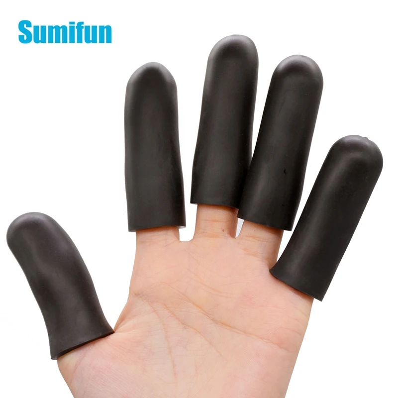 2Pcs 2.3*6.7cm Black Thick Finger Protector Silicone Gel Tubes Thumb Covers Toe Protection For Corn Blister Cracked Pain C1696 anti blister balm stick anti blaren foot protector heel care invisibly protection cream relive pain foot cream 8ml