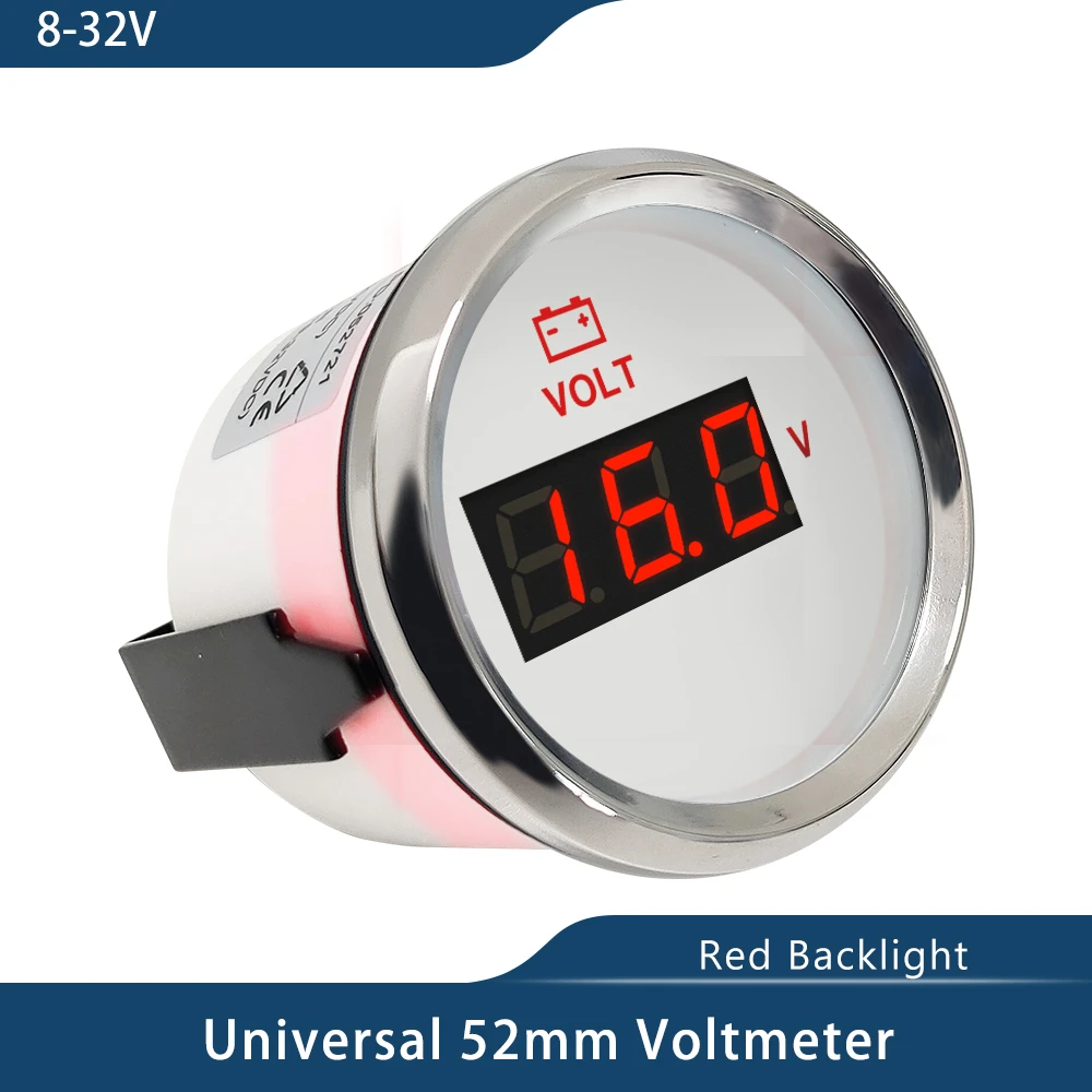 Universal Waterproof 2 Digital Voltmeter Volt Gauge Meter AliExpress