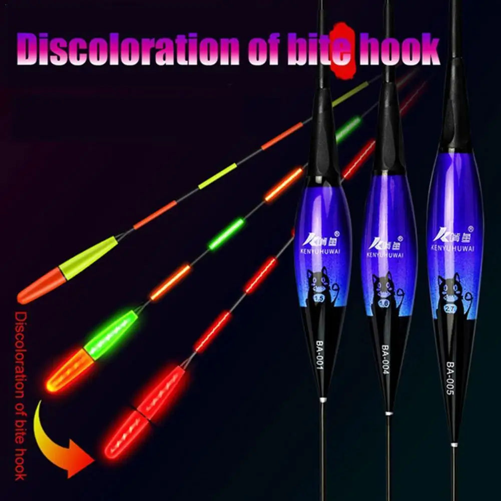 Night Fish Floating LED Light Gravity Sensor Bait Buoy Fishing Tackle Shine Electric Color Changing Float | Спорт и развлечения