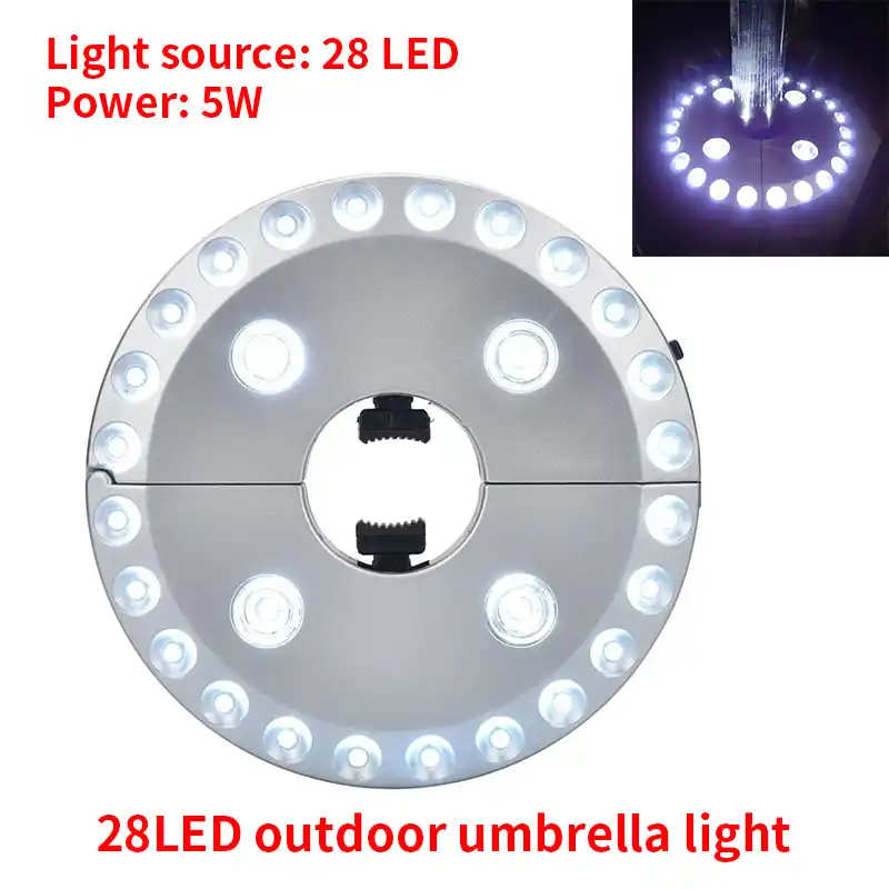 28 Led Patio Umbrella Light Garden Terrace Decoration Lamp Parasol Lighting Camping Tent Lamp Light Yard Lawn Decor Night Lamp Aliexpress
