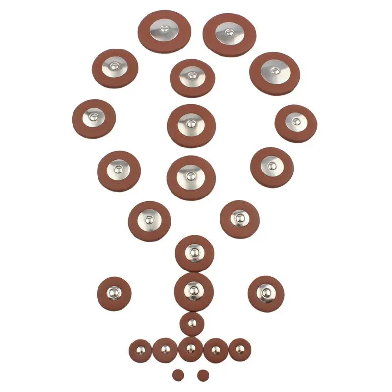 

Low Midrange Village Music Replacement Leather Pipe Music Cushion Pads for Tenor Saxophone - Set of 25 pcs Pads