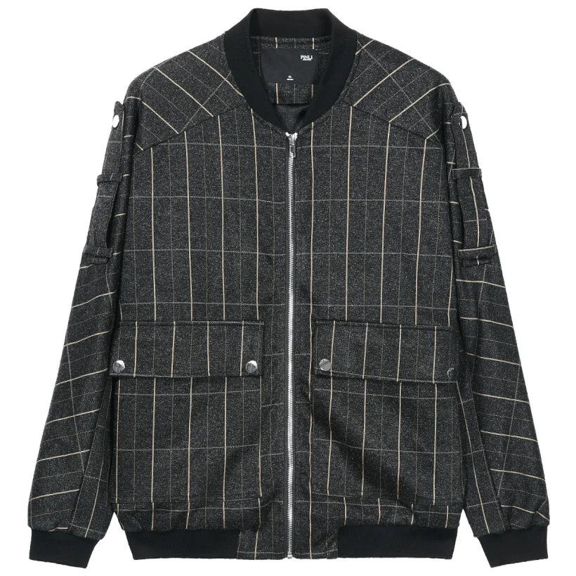 Jaqueta Masculino, нет в продаже, Militar Pinli, продукт, сделан, осень, новая мужская одежда, сетчатая Молодежная бейсбольная куртка B193604316