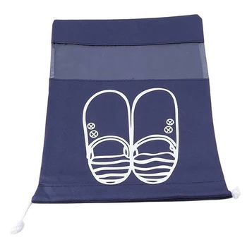 

Travel Shoes Storage Bag Beam Mouth Non-woven Bag Transparent Dust Bag Shoe Bag