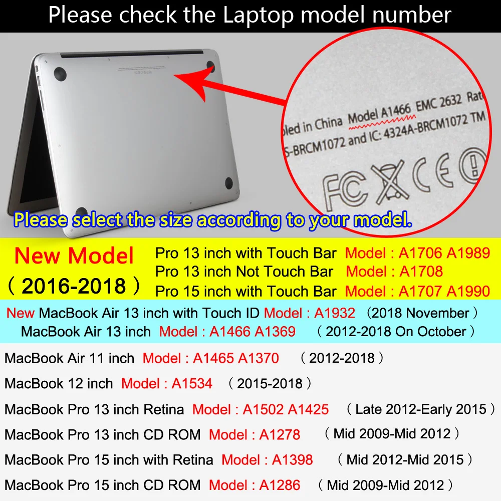 Красивый чехол для ноутбука чехол для MacBook Air Pro retina 11 12 13 15 дюймов с сенсорной панелью+ крышка клавиатуры