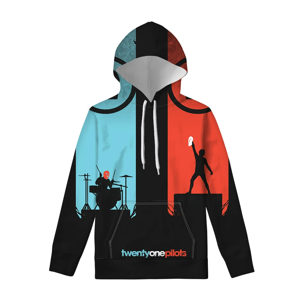 capucha de Twenty One Pilots para hombre y mujer, Tops con cuello redondo, sudaderas, ropa Unisex de otoño patrón personalizado, ropa calle para adolescentes, 2019|Sudaderas con capucha y