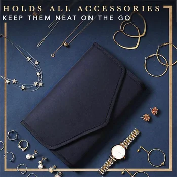 

Foldable Velvet Travel Accessory Pouch Multifunctional Portable Jewelry Storage Bag HJL2019