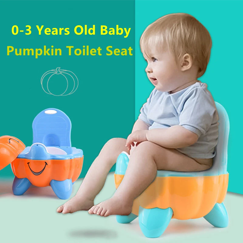 

Cute Pumpkin Baby Potty Toilet Seat Portable Children's Potty Training Seat Boys Urinal Travel Pot Baby Boy WC Pot Baby Toilet