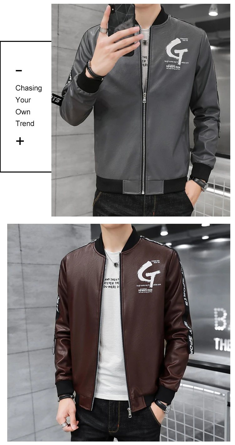 Осенняя кожаная куртка мужская мотоциклетная мужская куртка Chaqueta Hombre Jaqueta De Couro Slim Fit Chaqueta Cuero Hombre Leren Jas Heren