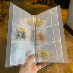 3Inch 84 Card Slots Transparent Jewelry Storage Book High Clear Small Plastic Makeup Jewelry Zip-lock Bag Reclosable Transparent