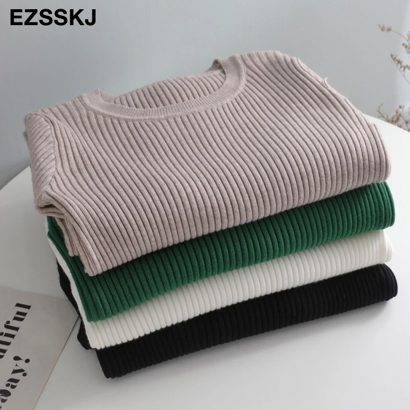 elegant Autumn Winter basic Maix  Sweater dress women solid bodycon Thick dress Female Jumper O-neck slim knit dress Long sleeve long sleeve dress