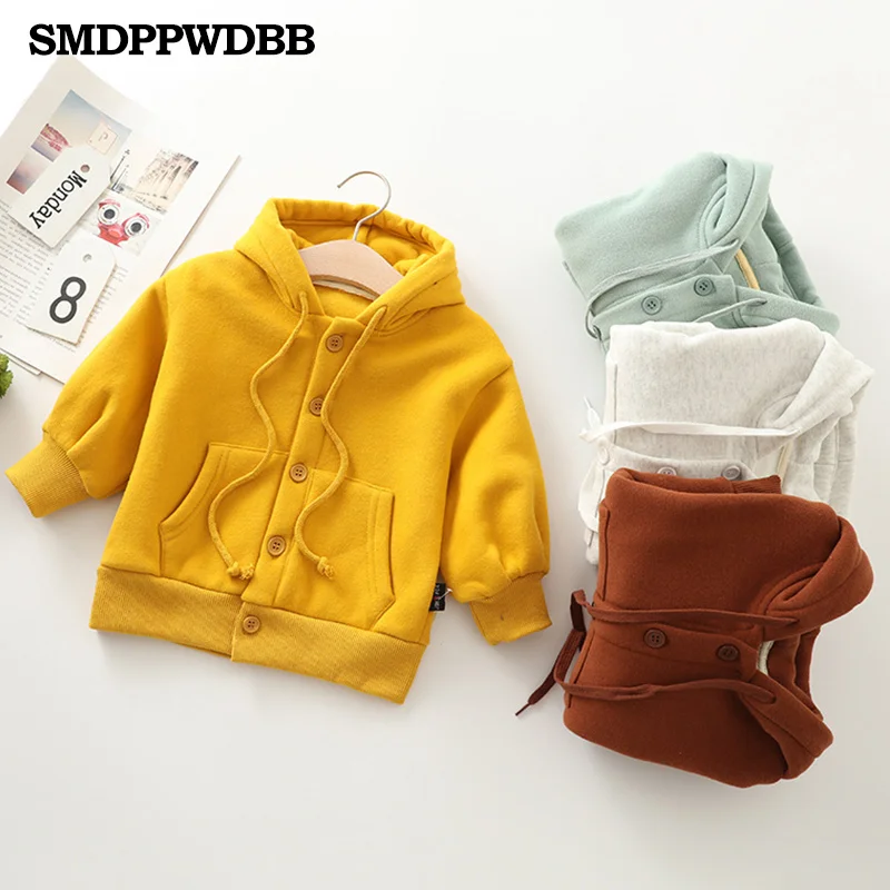 SMDPPWDBB; детская зимняя верхняя одежда; флисовые куртки для мальчиков и девочек; одежда с капюшоном; теплая верхняя одежда; ветровка для маленьких детей; плотные пальто