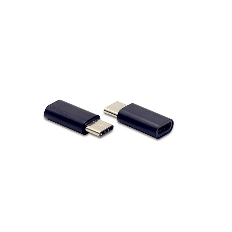 black Адаптер USB C к Micro USB OTG кабель type C конвертер для Macbook samsung Galaxy s8 s9 huawei p20 pro p10 OTG адаптер - Цвет: black