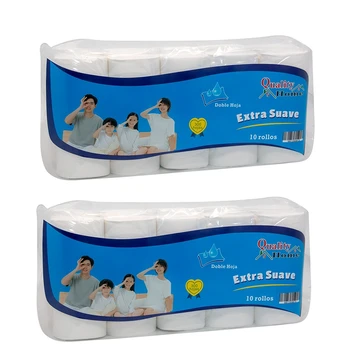 

20 Rolls Durable Toilet Paper Household Roll Paper Toilet Wood Pulp 3-Ply Coreless Tissue Paper Household