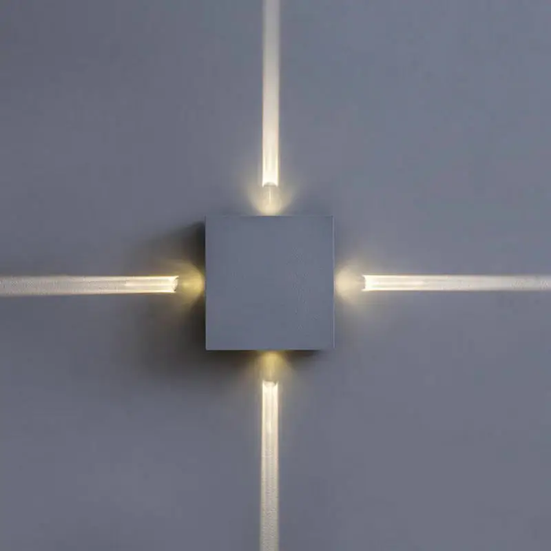 

8pcs/lot Led Porch Lamp 4*3W Indoor LED Wall Lamps Square Or Round IP Waterproof Sconce Up And Down Side Lighting