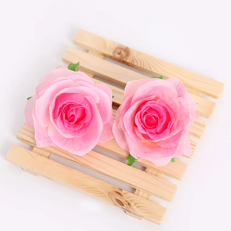 50pcs Silk Orchid Artificial Flower Heads Artificial Plants Silk Rose Jungle Party Wedding Decoration Flower Wall Coral Wedding - Цвет: 6
