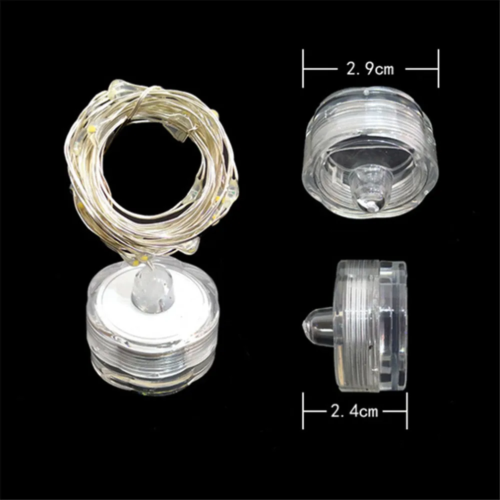 Waterproof Christmas lighting  Copper Wire Fairy String Light 2M 20 LED Underwater Candle String Garden for DIY Bottle Vase Wedd Waterproof Christmas lighting  Copper Wire Fairy String Light 2M 20 LED Underwater Candle String Garden for DIY Bottle Vase Wedd