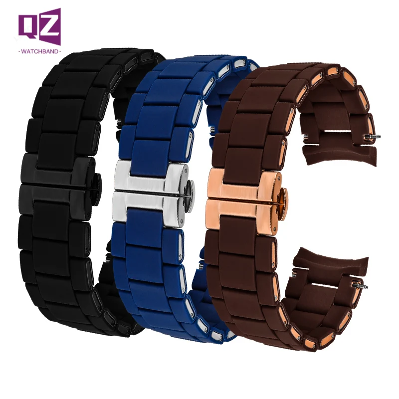 Cinturino In Gomma Per Cinturino Armani Cinturino In Silicone Cinturino 20Mm 23Mm Cinturino Per Orologi Ar5905 5922 5858 5868 5859 Ar5867