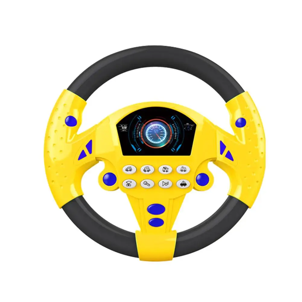 Детский инструмент, аналоговый электронный руль, музыкальный колокольчик и светильник, развивающая игрушка, детский подарок на день рождения - Цвет: Yellow