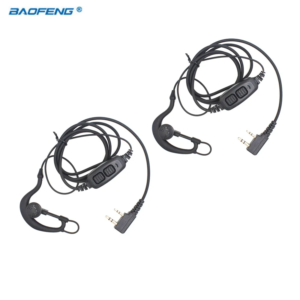 Baofeng-tubo de aire acústico oculto, auricular doble Ptt para Baofeng UV-82, UV82, Uv 82, Walkie Talkie, 2 uds.