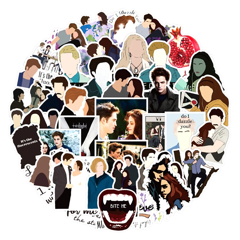 10 30 50pcs Pack Classic Movie The Twilight Saga Lable Stickers For Furniture Wall Desk Chair Toy Car Trunk Decal Tv Motorcycle Stickers Aliexpress