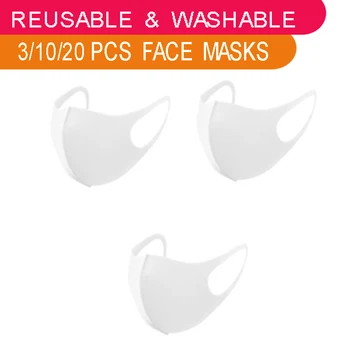 

3/10/20 pcs Reusable Washable Dust Proof Face Mouth Mask for Adults