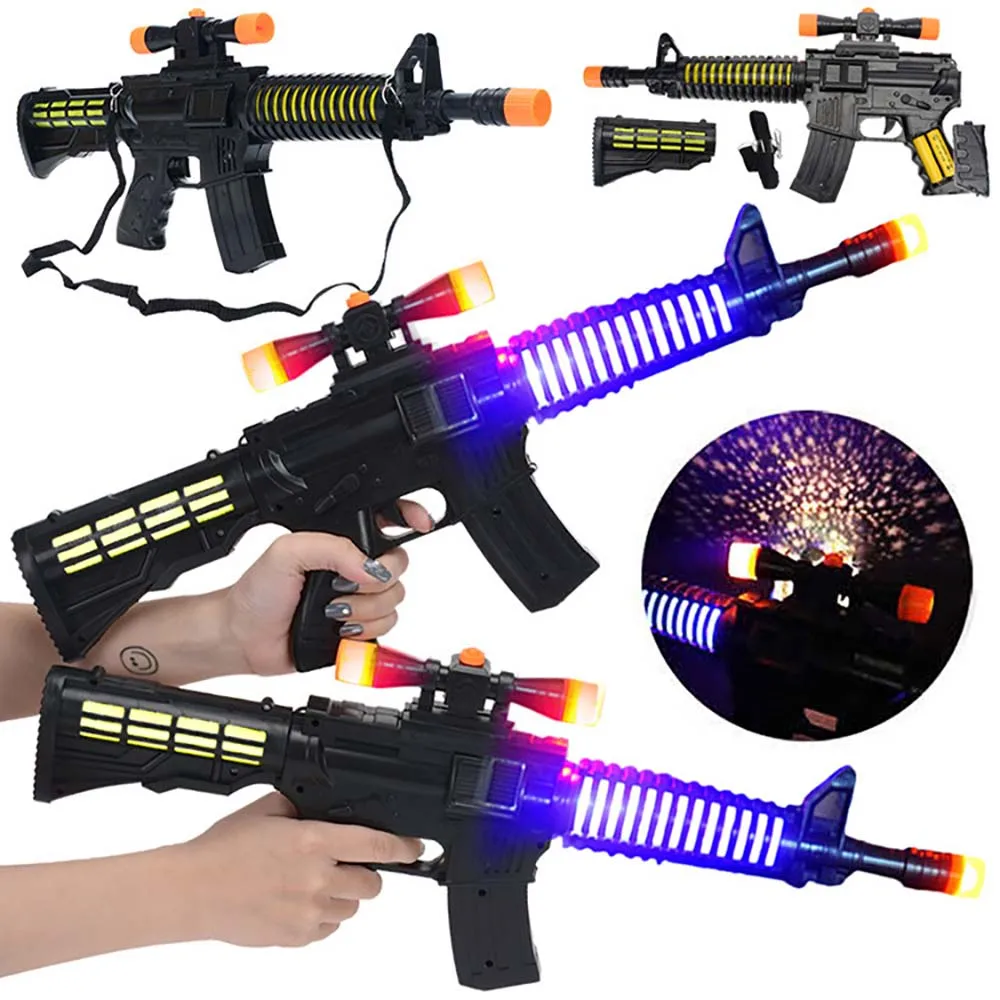 Kids Children Play Light And Sound Toy Gun 32cm Christmas Gift Set Boxed 
