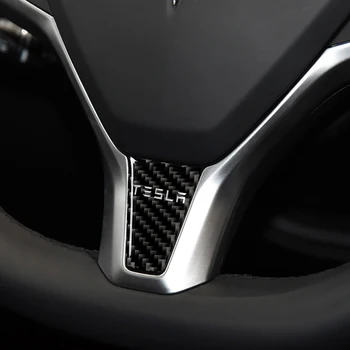 

Car Steering Wheel Decorative Stickers for Tesla Model S Model X Auto Interior Carbon Fiber Protective Decors Car Accessories