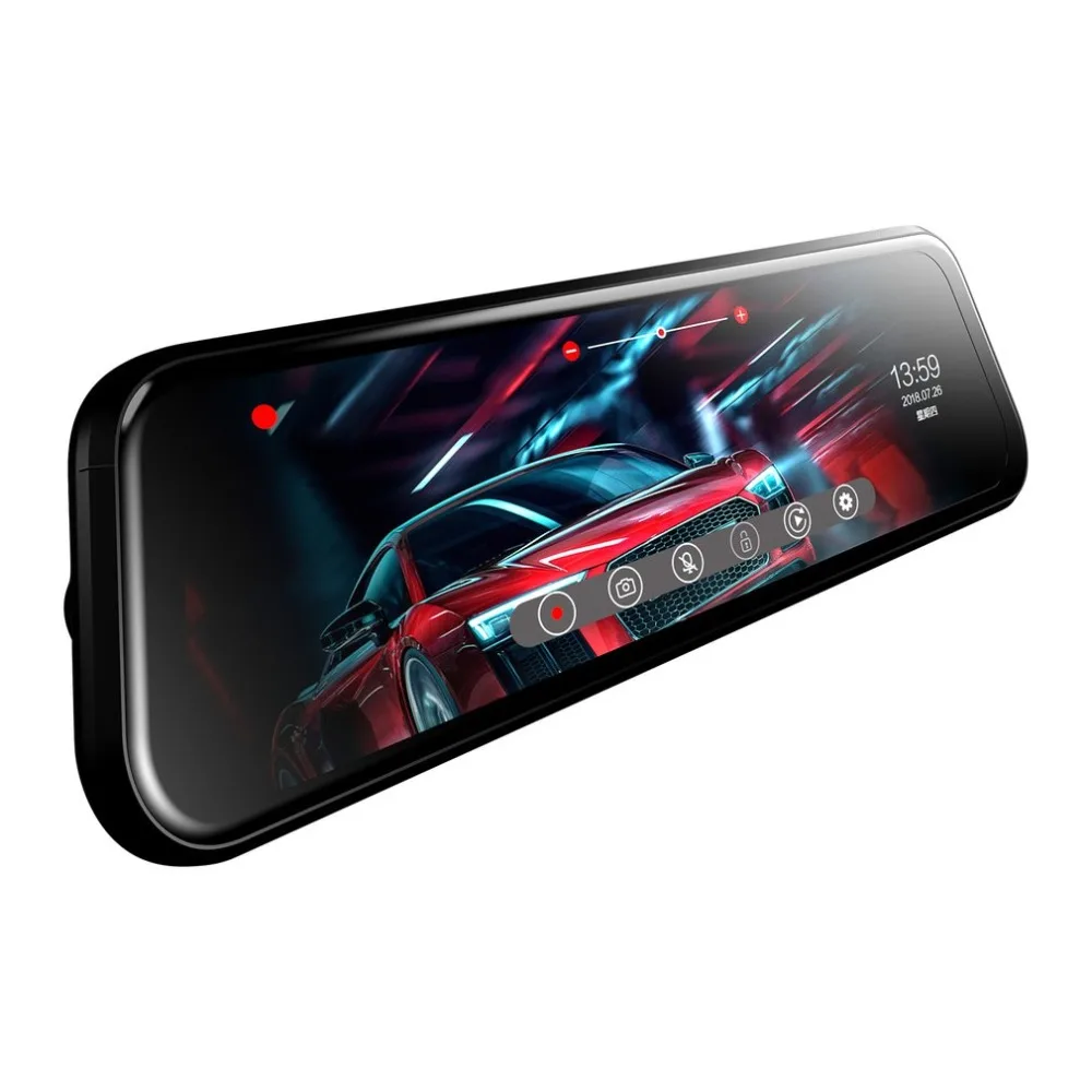 T12+ 9,66 дюймов сенсорный экран DVR Автомобильная камера с двойным объективом видеорегистратор для вождения ночного видения DVR