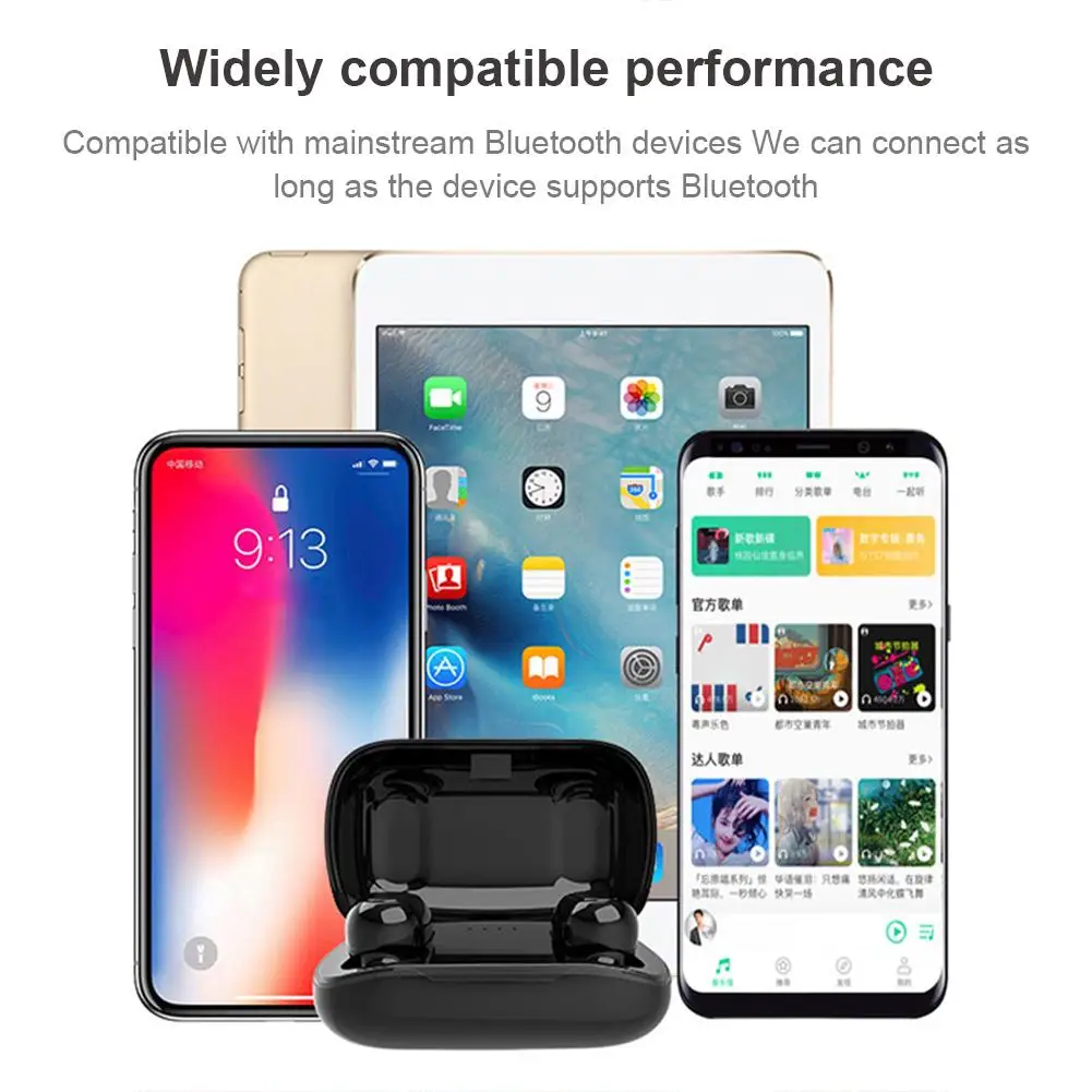 L21 беспроводные наушники Bluetooth 5,0 наушники мини TWS Спортивная стереогарнитура с микрофоном шумоподавление зарядная коробка