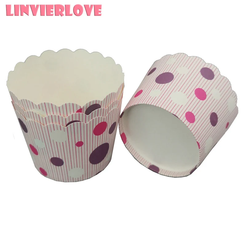 LINVIERLOVE 50 шт. цветная бумажная чашка для торта бумажная форма для кекса коробка для выпечки Маффин чехол поднос для вечеринок форма для торта Кондитерские инструменты для декора