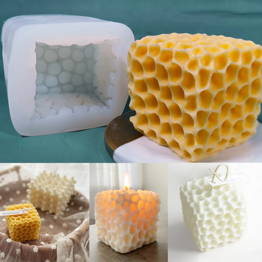 Silicone Candle Making Supplies Tool  Bee Honeycomb Candle Silicone Molds  - Candle - Aliexpress
