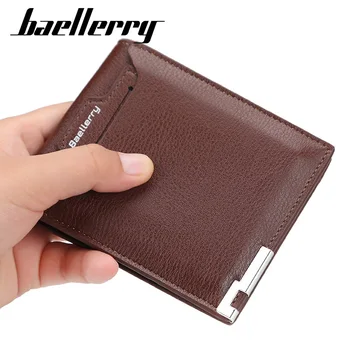 

2020 Baellerry Wallet Leather Short Men Wallets Fashion New Card Purse Coin Pocket Hasp Small Wallet Wholesale price