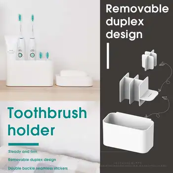 

Multi-function Electric Toothbrush Holder Draining Rack Toothpaste Holder Bathroom Shelf Kitchen Soap Clean Brush Storage Rack