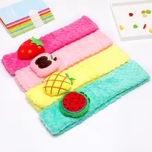 Дети зимнее Детское пальто из толстого плюша крест шарф милые животные игрушка-фрукт яркий Цвет C6UD