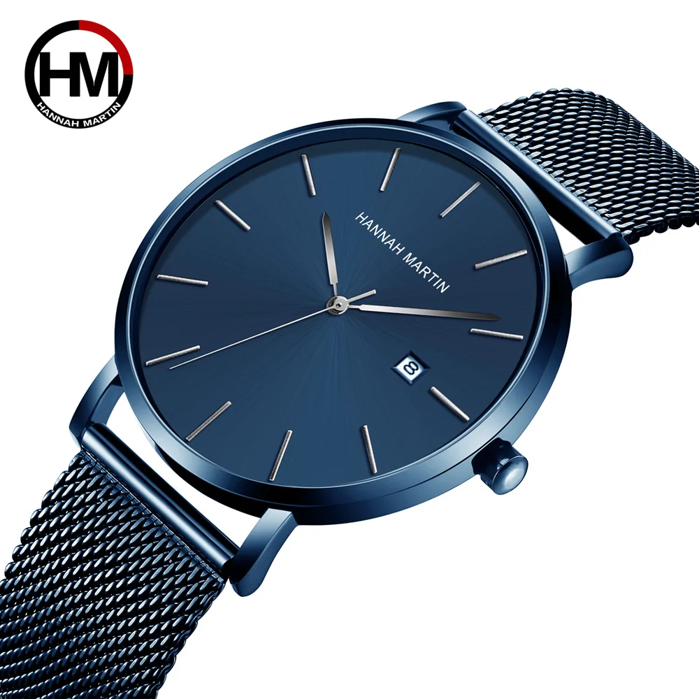 

Hannah Martin Luxury Watch Men Quartz Wristwatches Stop Watch Thin High-End Outdoor Waterproof Wristwatch watch fashion mens